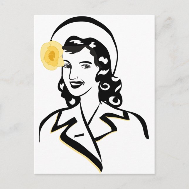 Postal Lady de los años 40 (Anverso)