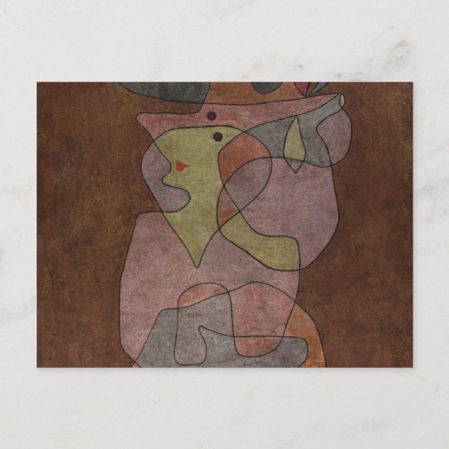 Postal Lady Demon por Paul Klee (Anverso)