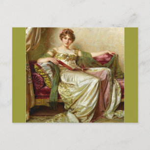 Postal Lady en espera - Vintage Motive