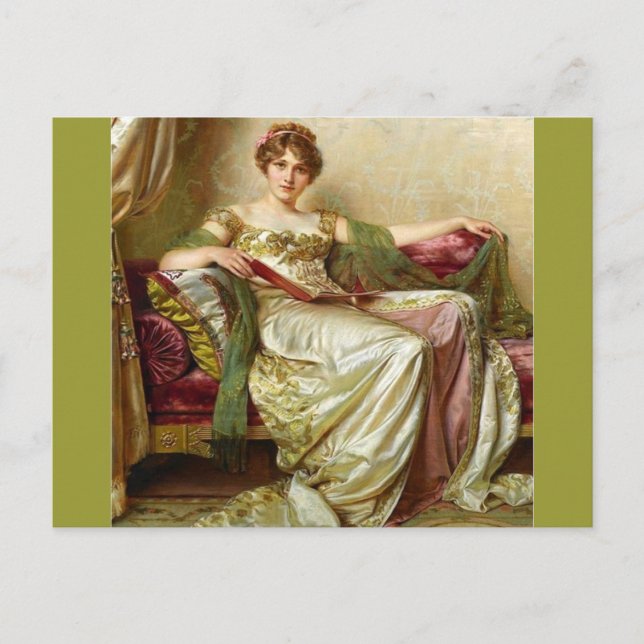 Postal Lady en espera - Vintage Motive (Anverso)