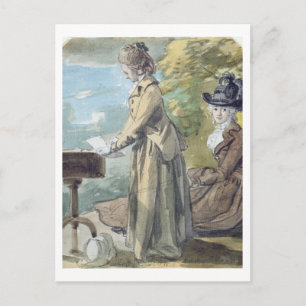 Postal Lady Francis Scott y Lady Elliot, c.1770 (c/c ov