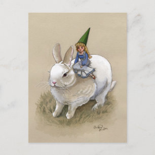 Postal Lady Gnome y Rabbit