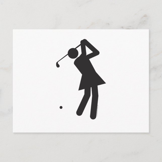 Postal Lady-golfer-T (Anverso)