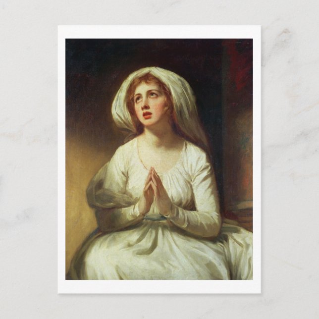 Postal Lady Hamilton Praying (Anverso)