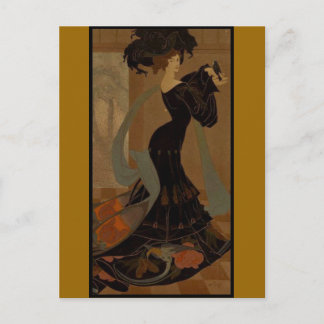 Postal Lady in Black