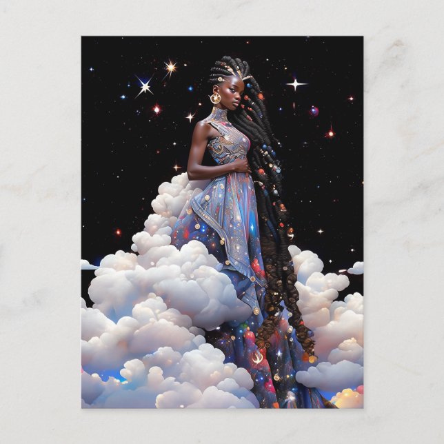 Postal Lady In Clouds African American Art (Anverso)