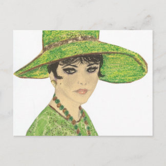 Postal Lady In Green