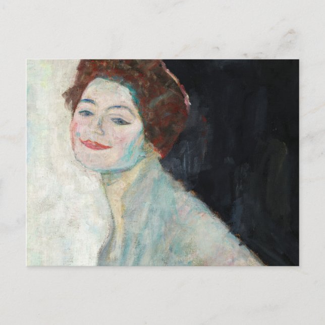 Postal Lady in White, 1917-1918 by Gustav Klimt (Anverso)