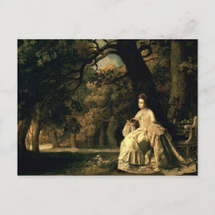 Postal Lady leyendo en un parque, c.1768-70