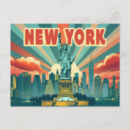 Postal Lady Liberty dice: Hola, Nueva York