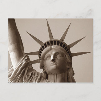 Postal Lady Liberty en Sepia Estatua de la Libertad NYC N