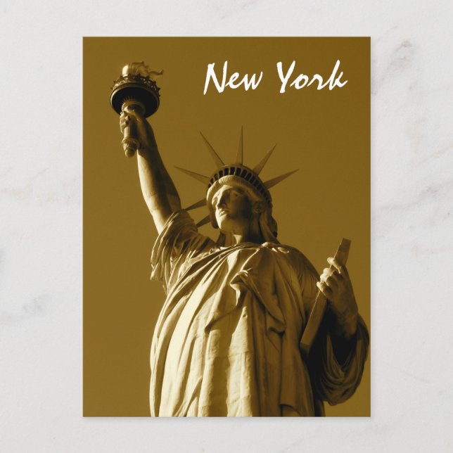 Postal Lady Liberty (sepia) (Anverso)