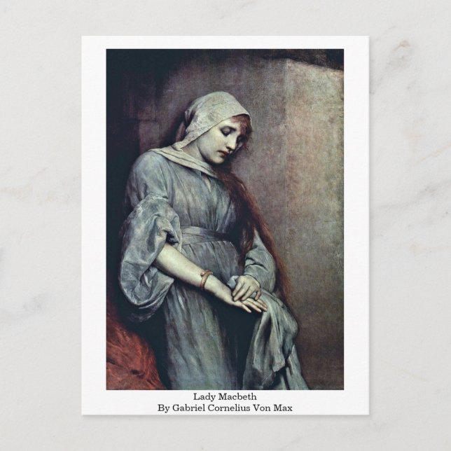 Postal Lady Macbeth Por Gabriel Cornelius Von Max (Anverso)