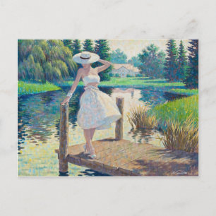 Postal Lady On The Dock