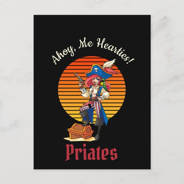 Postal Lady Pirate Capitán (Anverso)