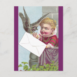 Postal Lady recibe el correo vía Pigeon