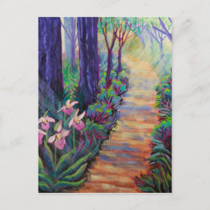 Postal Lady Slippers en el camino