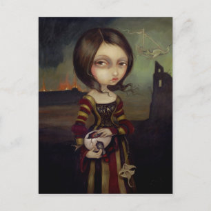 Postal "Lady with a Bosch Egg"