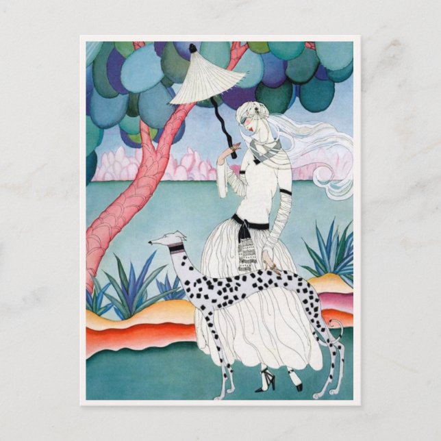 Postal Lady with Dalmatian Dog - Helen Dryden (Anverso)