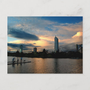 Postal Ladybird Lake Dog Park Sunset Austin Texas Skyline