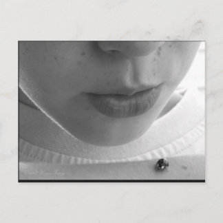 Postal Ladybug blanco y negro