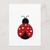 Ladybug del corazón negro y rojo