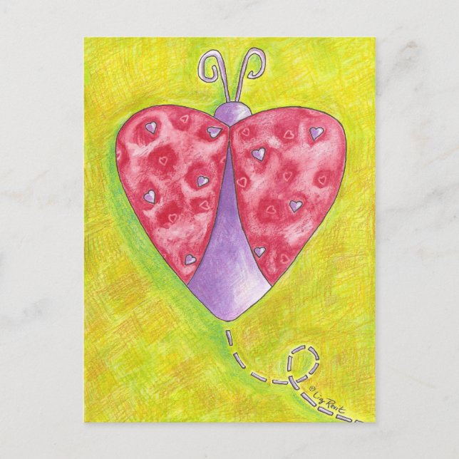 Postal Ladybug encantador (Anverso)