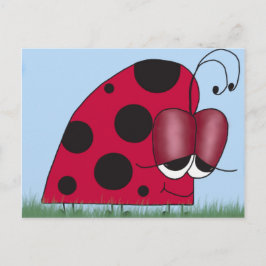 Postal Ladybug gracioso y eufórico