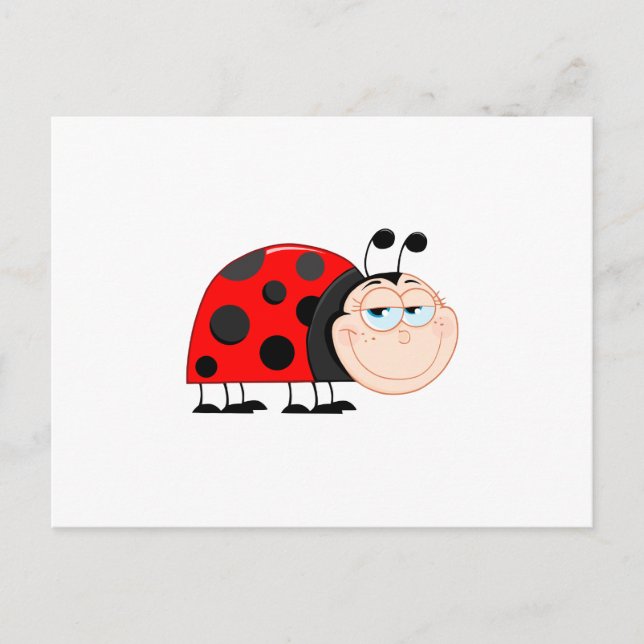Postal Ladybug Ladybugs Bug Bugs Funny Inspire Cute Smile (Anverso)