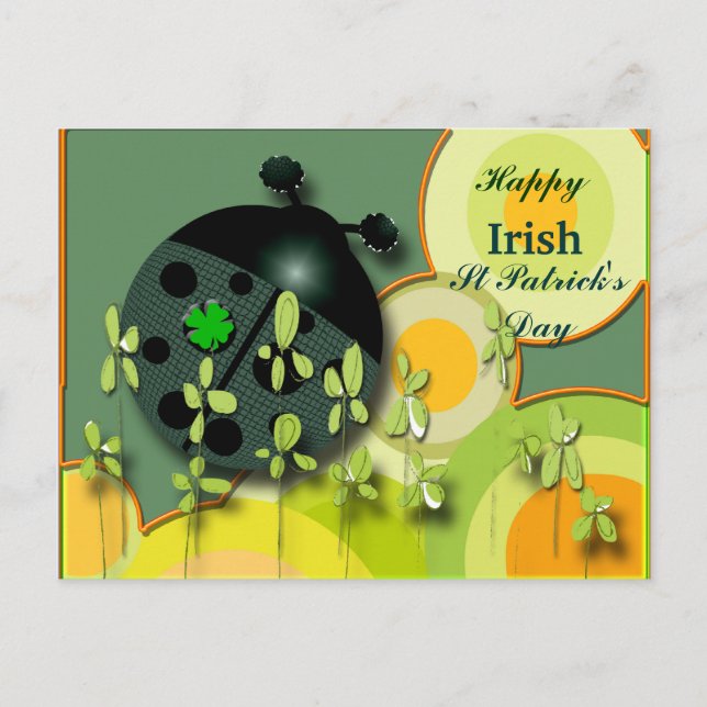 Postal Ladybug muy irlandés (Anverso)