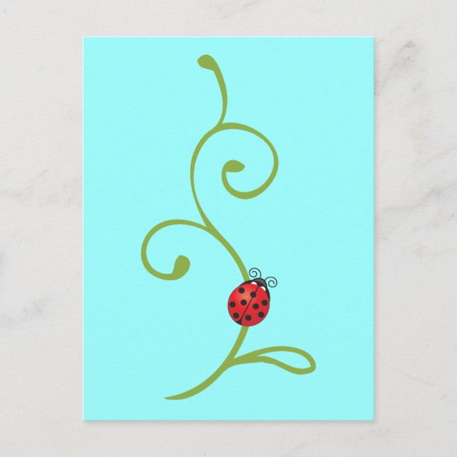 Postal Ladybug on Vine (Anverso)