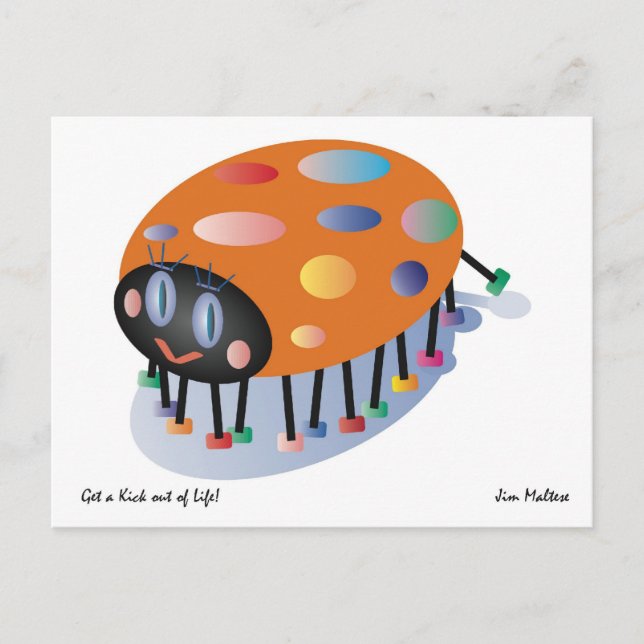 POSTAL LADYBUG POSTCARD GREETING / JIM MALTESE (Anverso)