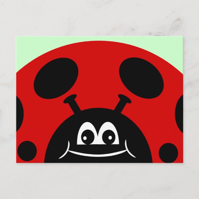 Postal Ladybug rojo y negro (Anverso)