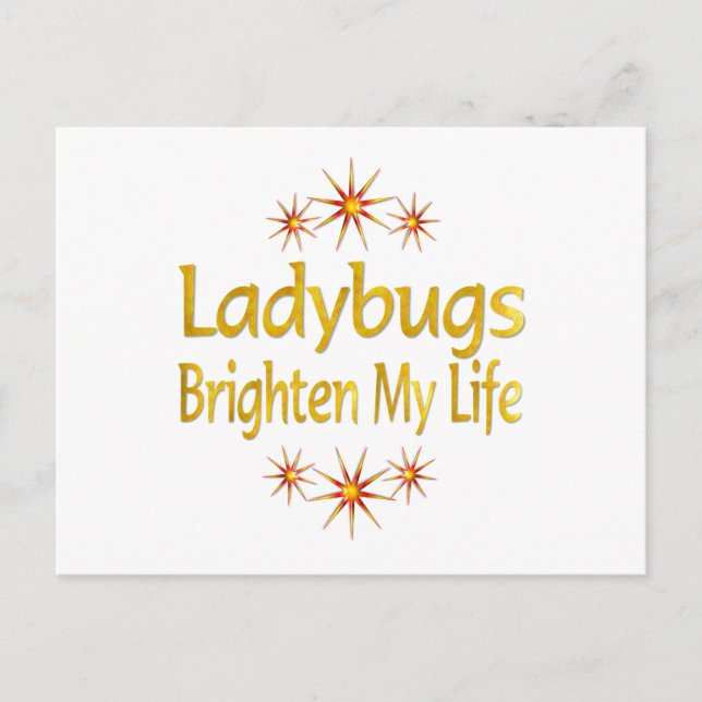Postal Ladybugs alegran mi vida (Anverso)