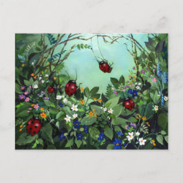 Postal Ladybugs en Play Post Card