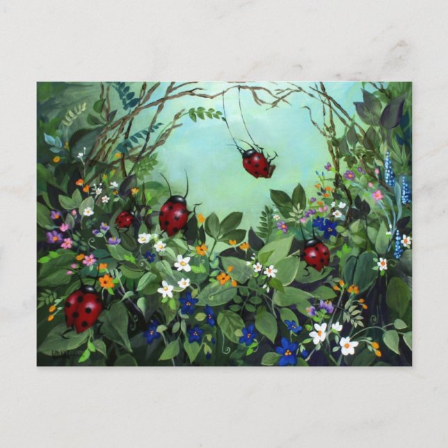 Postal Ladybugs en Play Post Card (Anverso)