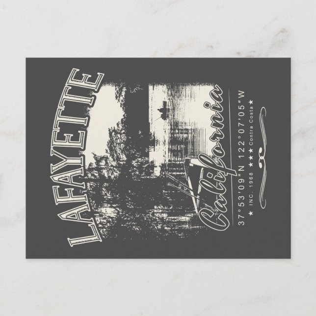 POSTAL LAFAYETTE CONTRA COSTA CALIFORNIA VINTAGE (Anverso)