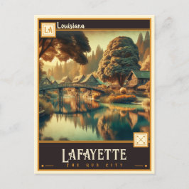 Postal Lafayette, Luisiana | Vintage