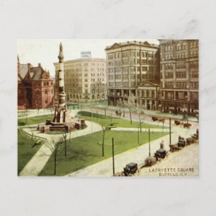 Postal Lafayette Square Buffalo NY 1915 vintage