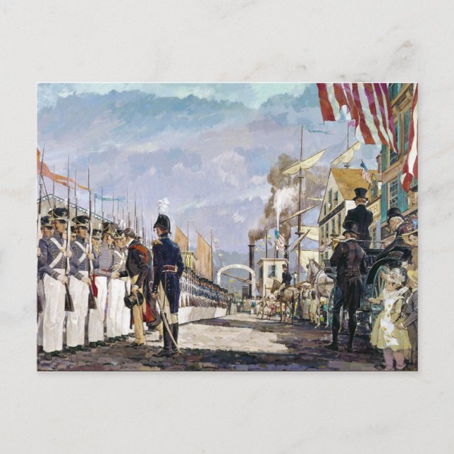 Postal Lafayette y la Guardia Nacional por Ken Riley (Anverso)