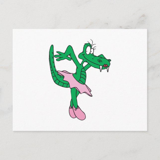 Postal lagarto bailarín divertido (Anverso)