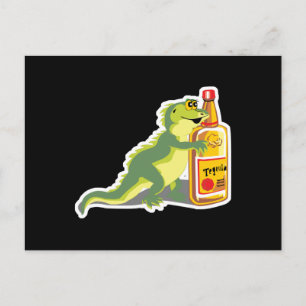 Postal lagarto con tequila