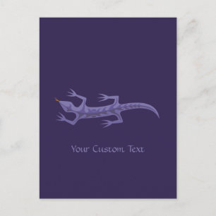 Postal Lagarto Tribal Malva
