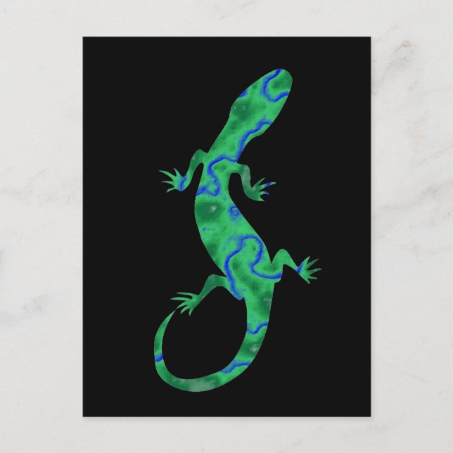 Postal Lagarto Verde (Anverso)