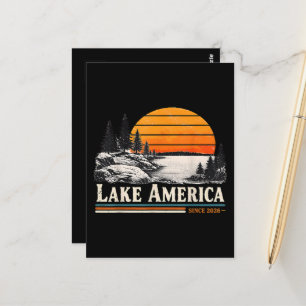 Postal Lago América 2026 Vintage