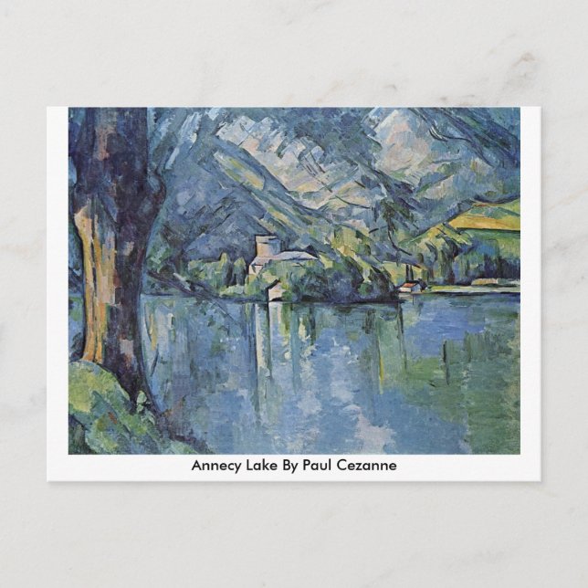 Postal Lago Annecy Por Paul Cezanne (Anverso)