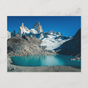 Postal Lago Argentina en las montañas