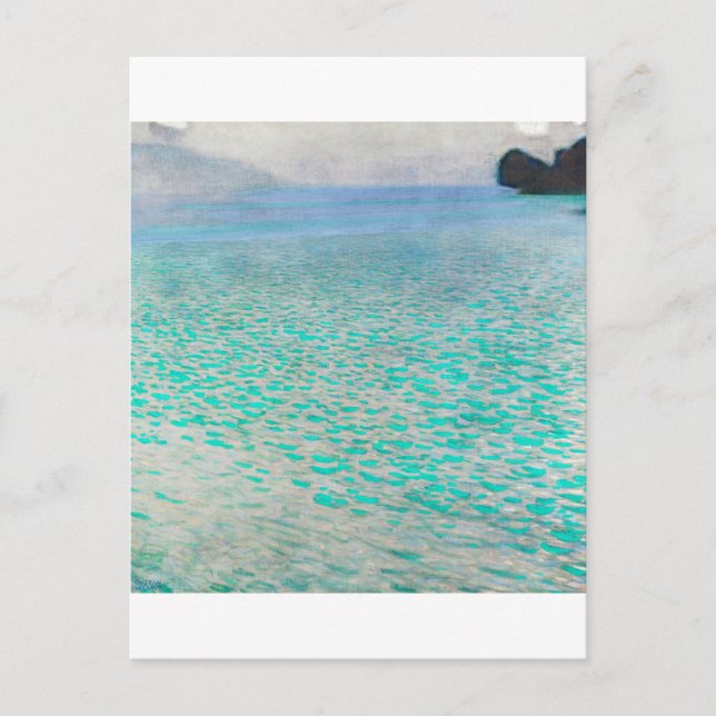 Postal Lago Atter, Gustav Klimt (Anverso)