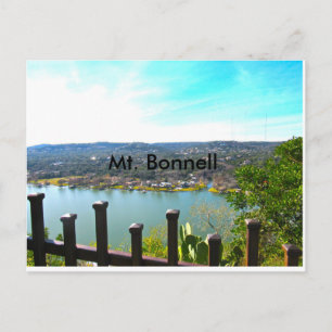 Postal Lago Austin desde el Monte Bonnell