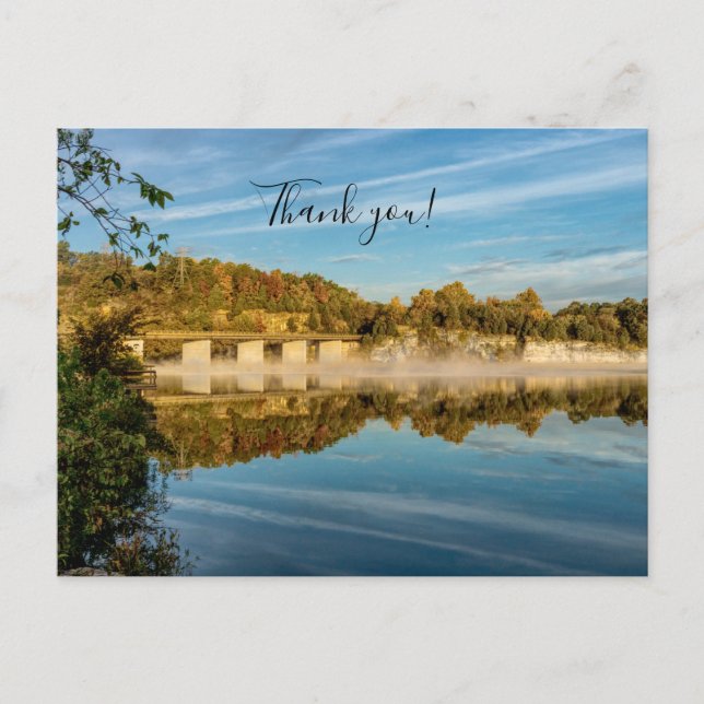 Postal Lago Autumn Glow Springfield Gracias (Anverso)